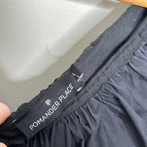 TUCKERNUCK x POMANDER PLACE Jo Ruffled Tiered Midi Dress Black Sz L {AA48} - Picture 6 of 7